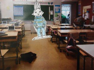 Ossi-jänis omassa luokassamme.