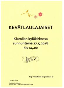 Kevätlaulajaiset @ Klamilan kyläkirkko | Suomi